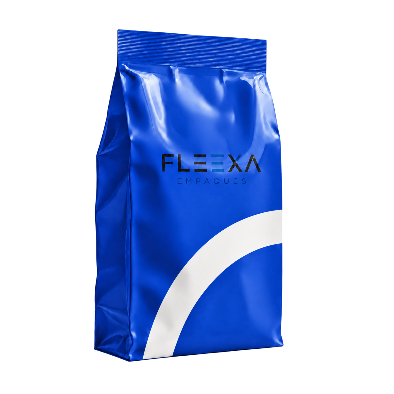 Bolsa personalizada FLEEXA de fuelle lateral azul